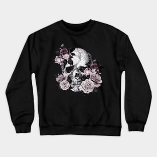 Tribe skull art design with roses Crewneck Sweatshirt